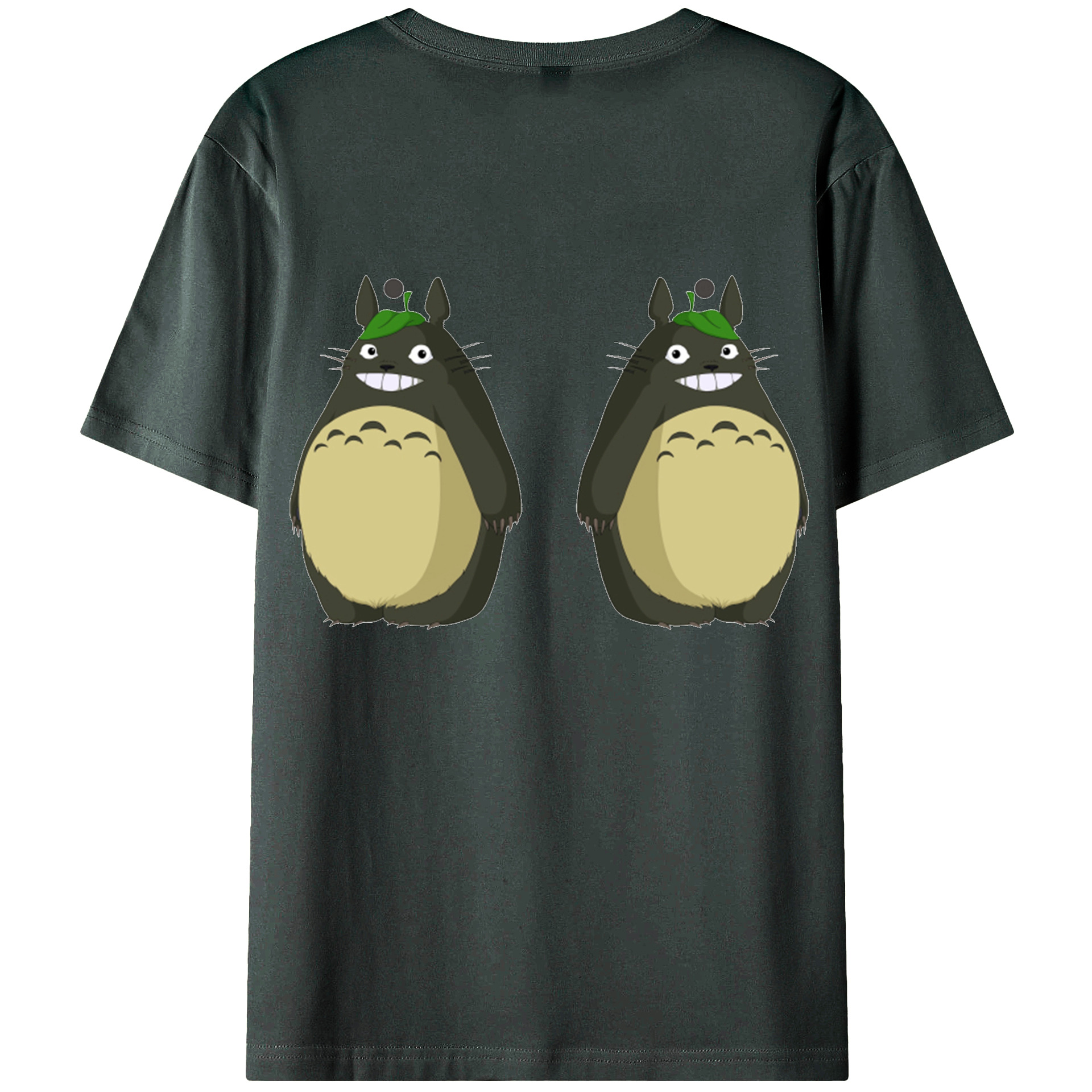 （画像用） となりのトトロ 草壁メイ 草壁サツキ My Neighbor Totoro Satsuki Kusakabe Mei Kusakabe 綿100％ メンズ半袖Tシャツ（バックプリント） 通気性